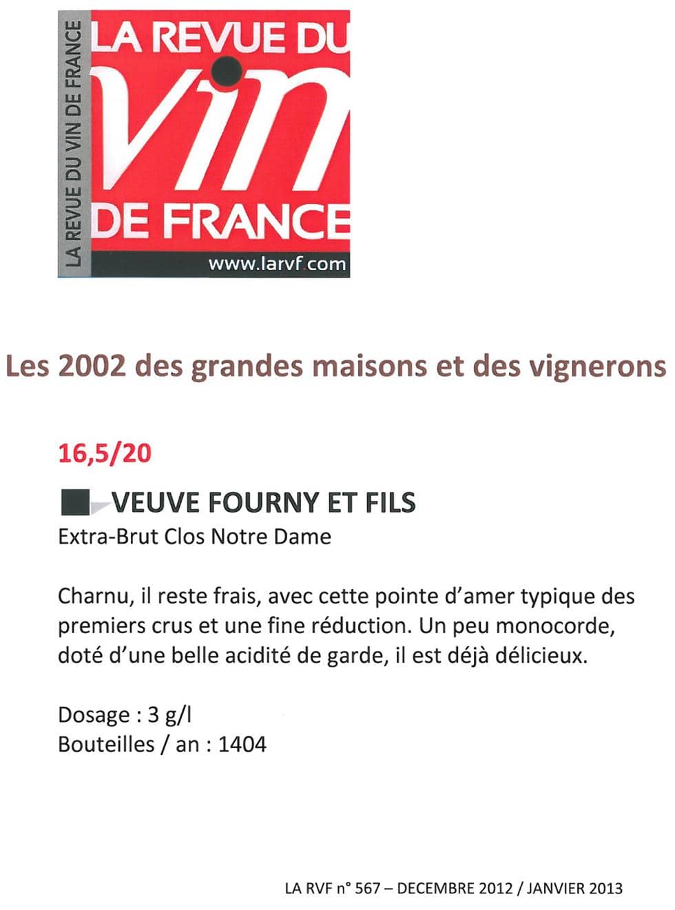La Revue du Vin de France 567